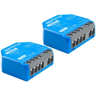 Shelly Relais "1 Gen4 2er Pack" max 16A 1 Kanal WLAN Matter Zigbee Bluetooth