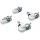 DIGITUS Laufrollen 4x Rollen 2x feststellbar 250kg pro Rolle