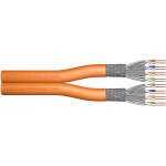 DIGITUS Instal-kab Cat7 S/FTP tw.Pair 100m oran AWG23/1 Dupl