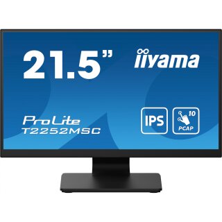 IIYAMA 54.5cm (21.5") T2252MSC-B2AG 16:9 Touch HDMI+2USB+DP