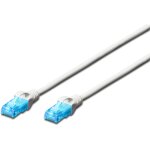 DIGITUS Patchkabel RJ45 U/UTP Cat5e 1.00m weiß...