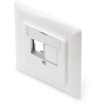 DIGITUS Leerdose mit Zentralplatte u. Rahmen. 2x Keystone
