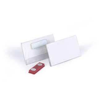DURABLE Namensschild m Magnet 40x75mm 25erPck transp