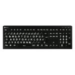 LogicKeyboard XL-Print Astra 2 White on Black DE (PC)