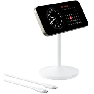 ANKER MagGo Wireless Charging Stand Qi2 15W MagSafe um 360 drehbar fr iphone 12 und hher weiss