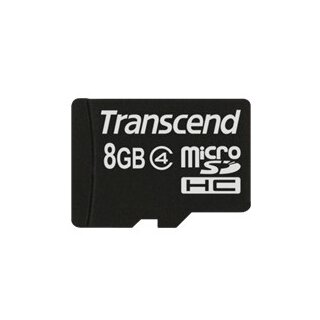 CARD microSD Card 8GB Transcend SDHC Class4 (ohne Adpater)
