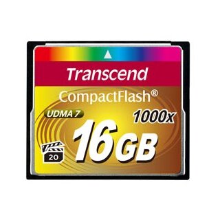 CARD CompactFlash Card 16GB Transcend TS16G1000. MLC