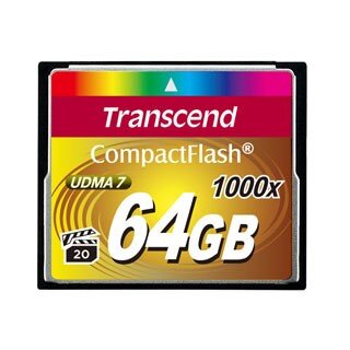 CARD CompactFlash Card 64GB Transcend TS64GCF1000. MLC