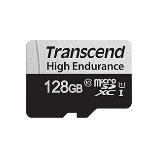 CARD microSD Card 128GB Transcend SDXC USD350V w/Adapter