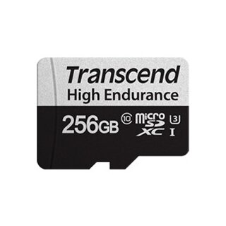 CARD microSD Card 256GB Transcend SDXC USD350V w/adapter