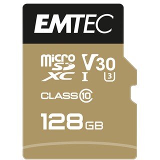 CARD Emtec m128GB UHS-I U3 V30 A1 SpeedIN Pro + Adapter