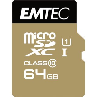 CARD Emtec m64GB UHS-I U1 EliteGold + Adapter