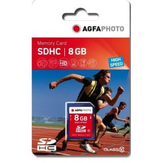 CARD AgfaPhoto SDHC Karte 8GB High Speed Class 10 UHS I U1 V10