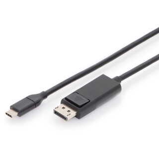 DIGITUS USB C Adapterkabel Typ C -DP 32.4GB St/St 2.0m. sw