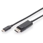DIGITUS USB C Adapterkabel Typ C -DP 32.4GB St/St 2.0m. sw