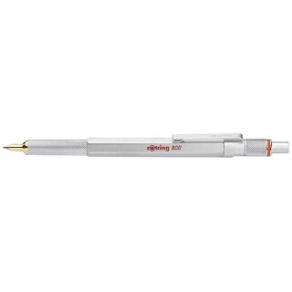 ROTRING Kugelschreiber 800 Silber. M-Schwarz Geschenkbox