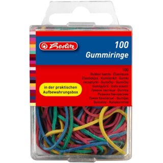 Herlitz Gummiring 100er Box 20-70mm Durchmesser