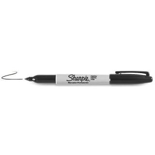 Sharpie Marker Fein Rundspitze schwarz 12 Stück