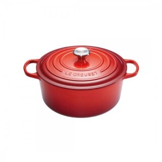 Le Creuset Signature Bräter rund 24 cm kirschrot
