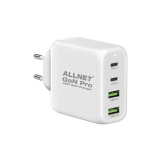 Z ALLNET Ersatznetzteil QC USB-C PD GaN Netzteil Power Supply68Watt 2x USB Typ-A QC 2x USB Typ-C**EU PLUG**