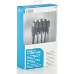 DIGITUS USB 2.0 Anschlusskabel 2.0 -4x RS232 Kabel 1.5m. sw