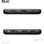 Club3D USB-C 8in1-HUB >DP1.4/HDMI2.0/USB-C/LAN 8K30Hz...