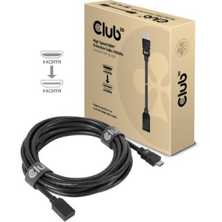 Club3D HDMI-Kabel 2.0 UHD-Verlängerungskabel 5 Meter St/Bu retail