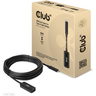 Club3D Kabel USB 3.2 Typ C <> USB Typ A 10Gbps St/Bu 5m