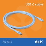 Club3D Lifestyle USB-C Kabel PD 240W.20Gbps 2m blau St/St