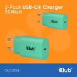 Club3D Lifestyle Ladegerät USB-C 30Watt. 2Stk...