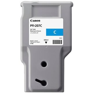Canon Tinte PFI-207C Tinte cyan Standardkapazitt 300ml 1er-Pack