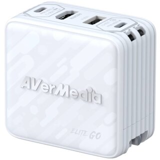 AVerMedia Ladedock. EliteGO (GC313Pro) White. 100W GaN. HD