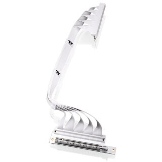 Thermaltake PCI-E 4.0 Dual 90 Degree Riser Cable 400mm Snow