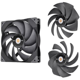 140mm Thermaltake GT14 PC Cooling Fan TT Premium Edition Black - 1 Pack