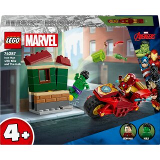 LEGO 76287 Marvel Super Heroes Iron Man mit Bike und der Hulk