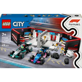LEGO 60444 City F1 Garage mit Mercedes-AMG & Alpine Rennautos