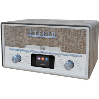 MDA-525LW Retro-Anlage DAB+/FM/BT/CD Holz hell