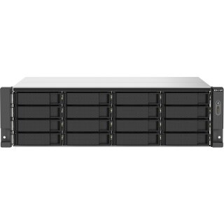 QNAP 16-Bay-Rackmount-NAS AMD Ryzen V1000-Serie V1500B 4C/8T 2,2GHz 16GB DDR4-RAM 2x2,5 GbE LAN optionale 10GbE und M.2