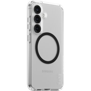 CARE Flagship Case Clear w. Black QI Compatible Galaxy S25
