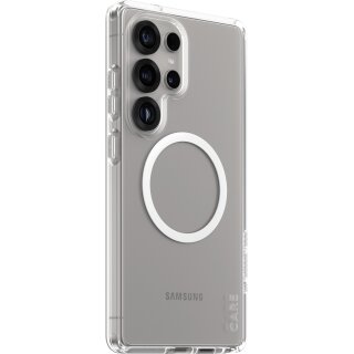 CARE Flagship Case Clear w. white QI Galaxy S25 Ultra