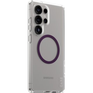 CARE Flagship Case Clear w. Plum Purple QI Galaxy S25 Ultra