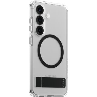 CARE Feature Case Clear Kickstand & QI Compatible Galaxy S25