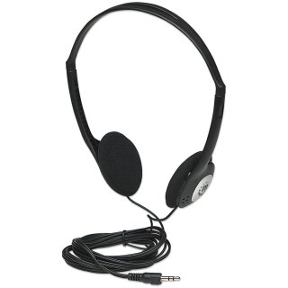 MANHATTAN Kopfhörer Stereo 3.5mm schwarz retail