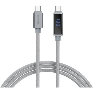 4smarts USB-C Kabel DigitCord 100W 1.5m. grau
