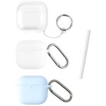 4smarts Case Set Omega AirPods 4. 3er Set wei. hellblau