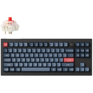 Keychron V3 Max (schwarz/blaugrau. DE-Layout. Gateron Jupiter Red. Hot-Swap. RGB)