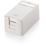 Equip Aufputzdose 1x Keystone Jack mit Abdeckung weiß