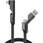 4smarts USB-C Kabel ComboCord Flat Right Angle 240W. 1.5m