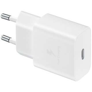 Samsung Schnellladegerät 15W Netzteil inkl. Datenkabel USB Type-C white
