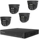 FOSCAM FN9108E-T4-2T Überwachungskameraset 4 Kameras...